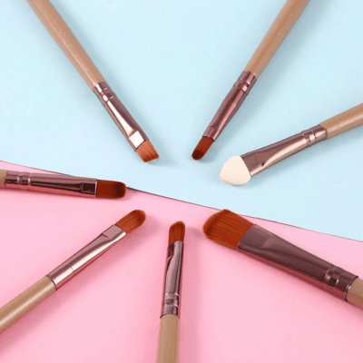 Pinceaux Maquillage - ProBrushSet™ - Beige Métallique - Beauté Éclair