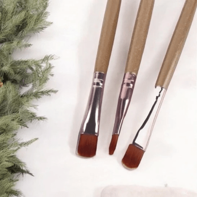 Pinceaux Maquillage - ProBrushSet™ - Beige Métallique - Beauté Éclair
