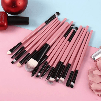 Pinceaux Maquillage - ProBrushSet™ - Rose - Beauté Éclair