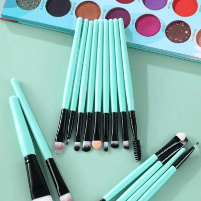Pinceaux Maquillage - ProBrushSet™ - Vert - Beauté Éclair